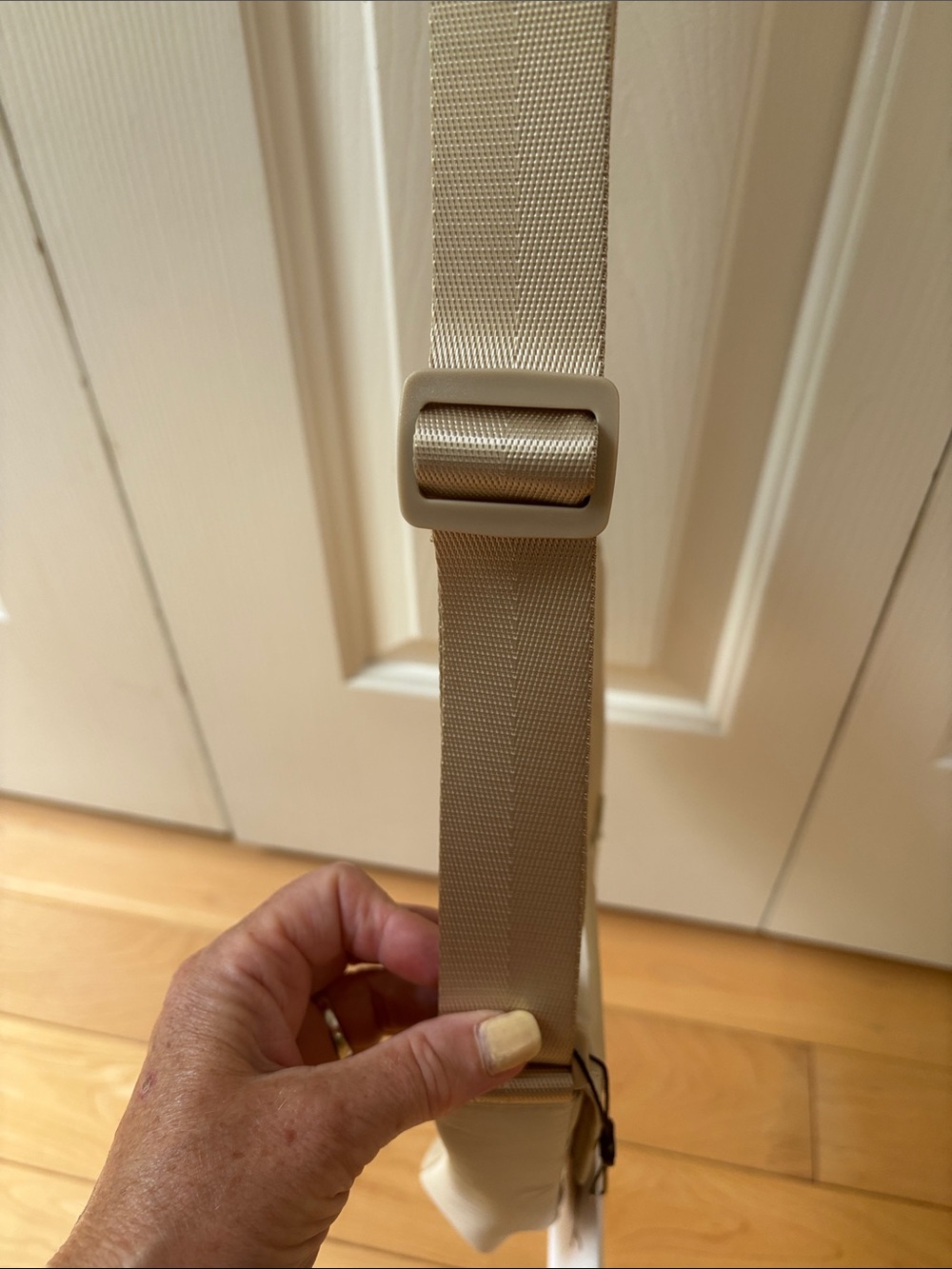 Puma Light Beige Nylon Crossbody Bag with Adjustable Strap - Picture 4 of 12